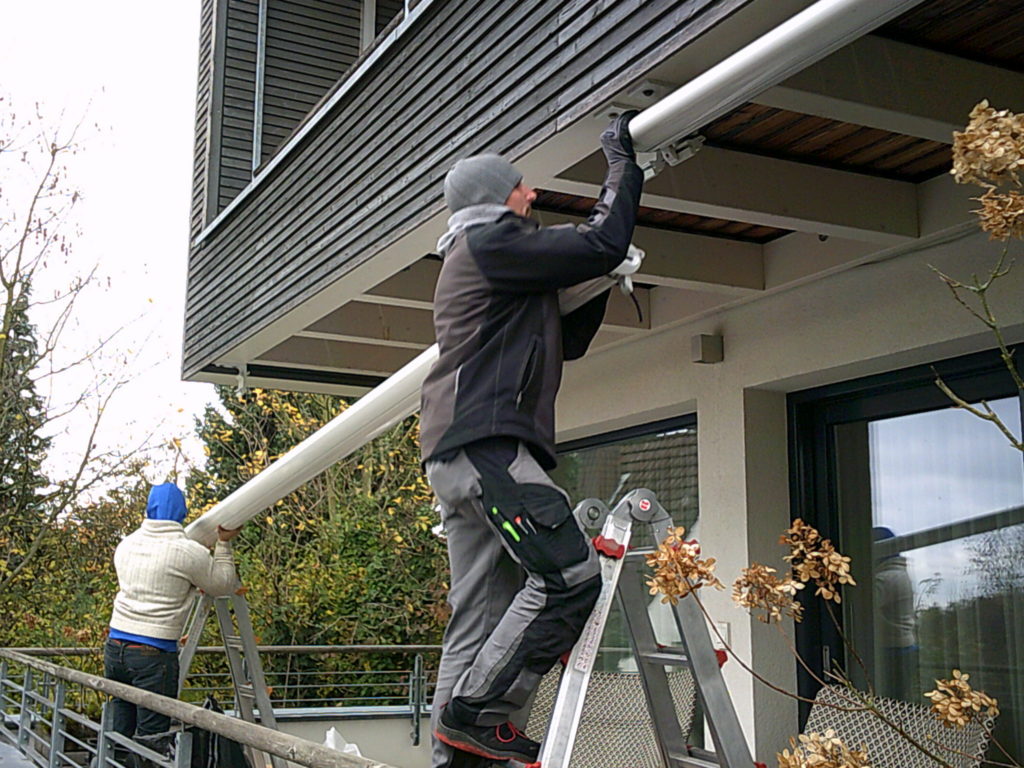 Impressionen | Montage einer Kassetten-Markise 550 in Aschaffenburg-Schweinheim