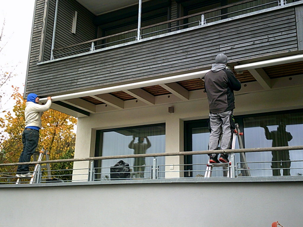 Impressionen | Montage einer Kassetten-Markise 550 in Aschaffenburg-Schweinheim