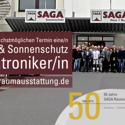 Mechatroniker | SAGA Raumausstattung ist Spezialist für Gardinen, Bodenbelag, Sonnenschutz, Markisen, Pergola, Rolladen, Insektenschutz und Wasserschaden in Aschaffenburg